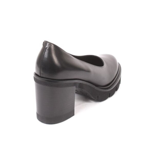 Luca Grossi 139a Black Leather Platform Heel Shoes Pumps - Picture 4 of 8